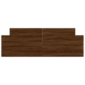 Рамка за легло с горна и долна табла, кафяв дъб, 150x200 см