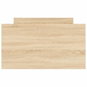 Рамка за легло с горна и долна табла, сонома дъб, 90x200 см