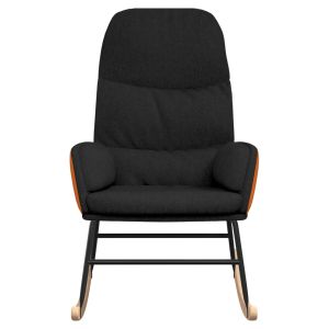 Люлеещ се стол, черен, текстил