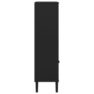 Библиотека SENJA ратанова визия черна 90x35x130 см бор масив