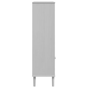 Библиотека SENJA ратанова визия бяла 90x35x130 см бор масив