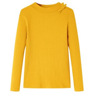 Детска тениска с дълъг ръкав, охра, 92