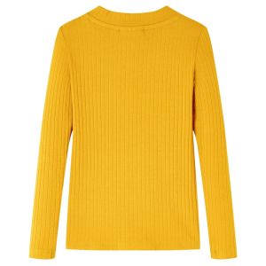 Детска тениска с дълъг ръкав, охра, 92