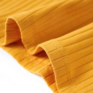 Детска тениска с дълъг ръкав, охра, 92