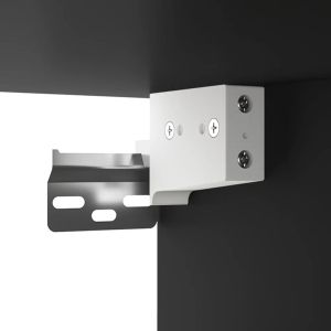 Огледален шкаф с LED, черен, 70x16,5x60 см