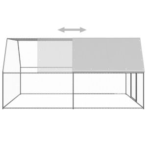Птичарник на открито, 3x4x2 м, поцинкована стомана