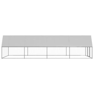 Външна клетка за пилета, 3x8x2 м, поцинкована стомана