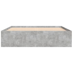 Рамка за легло, бетонно сиво, 150x200 cм, King Size