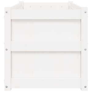 Градински сандъци, 2 бр, бели, борово дърво масив