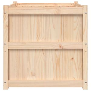 Градински сандък, 70x70x70 см, борово дърво масив