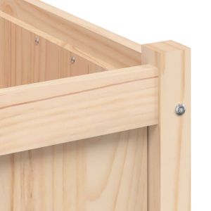 Градински сандък, 70x70x70 см, борово дърво масив