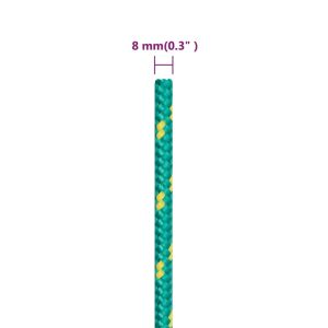Въже за лодка зелено 8 мм 250 м полипропилен