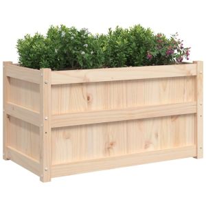 Градински сандък, 90x50x50 см, борово дърво масив