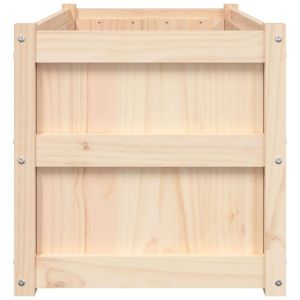 Градински сандък, 90x50x50 см, борово дърво масив