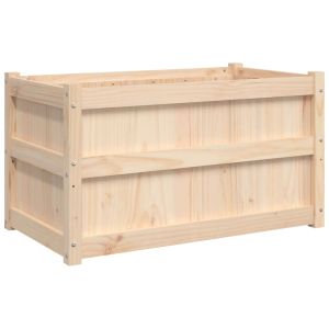 Градински сандък, 90x50x50 см, борово дърво масив