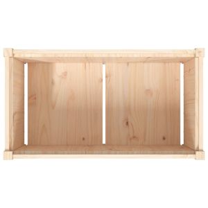 Градински сандък, 90x50x50 см, борово дърво масив