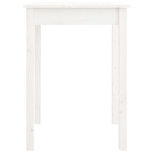 Трапезна маса,Бяло,55x55x75см, борово дърво масив