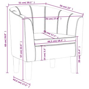 Фотьойл, кафяв, изкуствена кожа