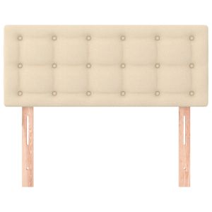 Горна табла за легло, кремава, 100x5x78/88 см, плат