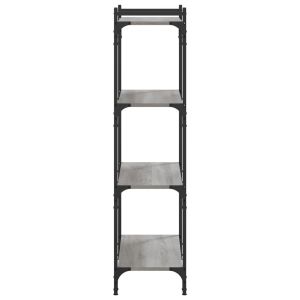 Библиотека 4 рафта сив сонома 80x30x120 см инженерно дърво