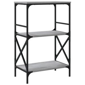 Библиотека 3 рафта сив сонома 59x35x90,5 см инженерно дърво