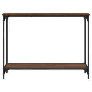 Конзолна маса, кафяв дъб, 101x30,5x75 см, инженерно дърво