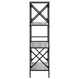 Библиотека 4 рафта сив сонома 59x35x132 см инженерно дърво