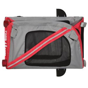 Ремарке за колело за любимци черно червено Оксфорд плат желязо