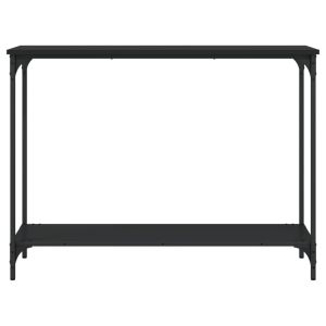 Конзолна маса, черна, 101x30,5x75 см, инженерно дърво