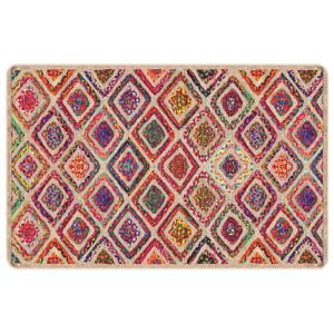 Перящ се килим многоцветен 190x300 см противоплъзгащ