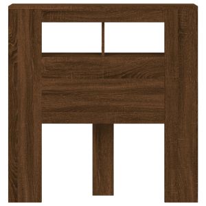 LED горна табла, кафяв дъб, 100x18,5x103,5 см, инженерно дърво