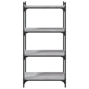 Библиотека 4 рафта сив сонома 60x30x120 см инженерно дърво