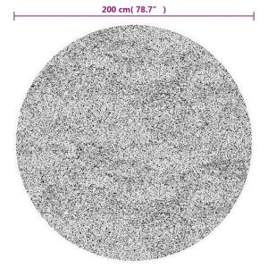 Перящ се килим, антрацит, Ø 200 см