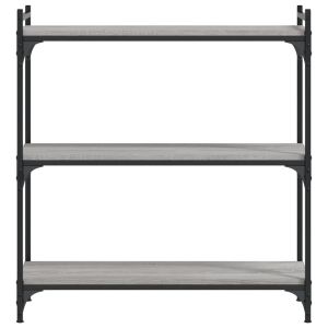 Библиотека 3 рафта сив сонома 80x30x86 см инженерно дърво