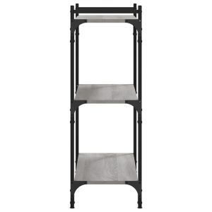 Библиотека 3 рафта сив сонома 80x30x86 см инженерно дърво