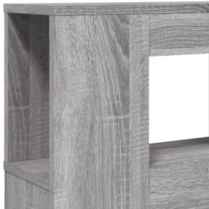 LED горна табла, сив сонома, 220x18,5x103,5 см, инженерно дърво