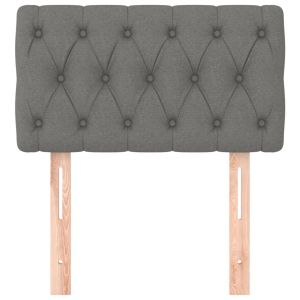 Горна табла за легло, тъмносива, 80x7x78/88 см, плат