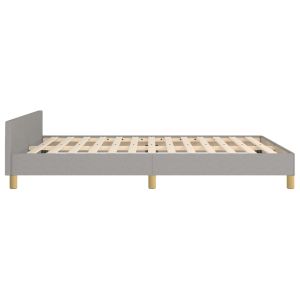Рамка за легло без матрак, светлосива, 140x200 см, плат