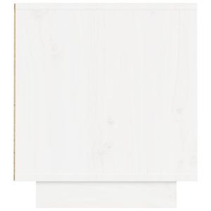 ТВ шкаф, бял, 140x35x40 см, бор масив