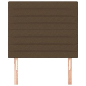 Табла за легло, тъмнокафява, 80x5x118/128 см, плат