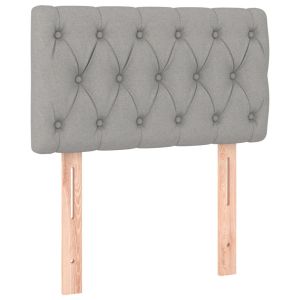 Горна табла за легло, светлосива, 80x7x78/88 см, плат