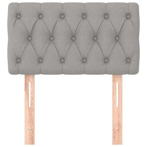 Горна табла за легло, светлосива, 80x7x78/88 см, плат