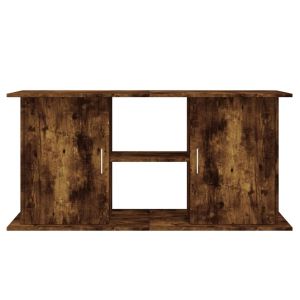 Поставка за аквариум, опушен дъб, 121x41x58 см, инженерно дърво
