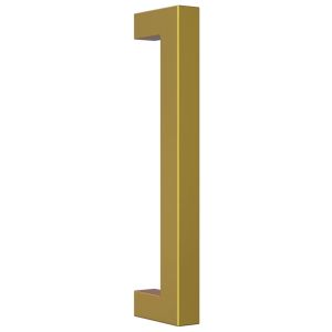 Дръжки за шкафове, 10 бр, златисти, 128 мм, неръждаема стомана