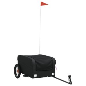 Ремарке за велосипед, черно, 30 кг, желязо