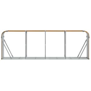 Поставка за дърва, дървесен вид, 300x45x100 см, стомана