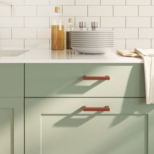 Дръжки за шкафове, 20 бр, бронз, 96 мм, неръждаема стомана