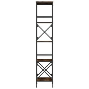 Библиотека 5 рафта опушен дъб 59x35x171 см инженерно дърво