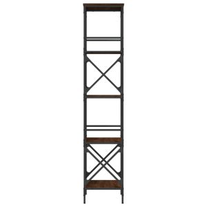 Библиотека 5 рафта кафяв дъб 59x35x171 см инженерно дърво
