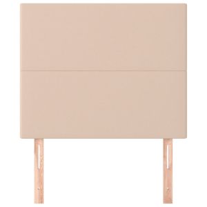 Табла за легло, цвят капучино, 100x5x118/128 см, изкуствена кожа